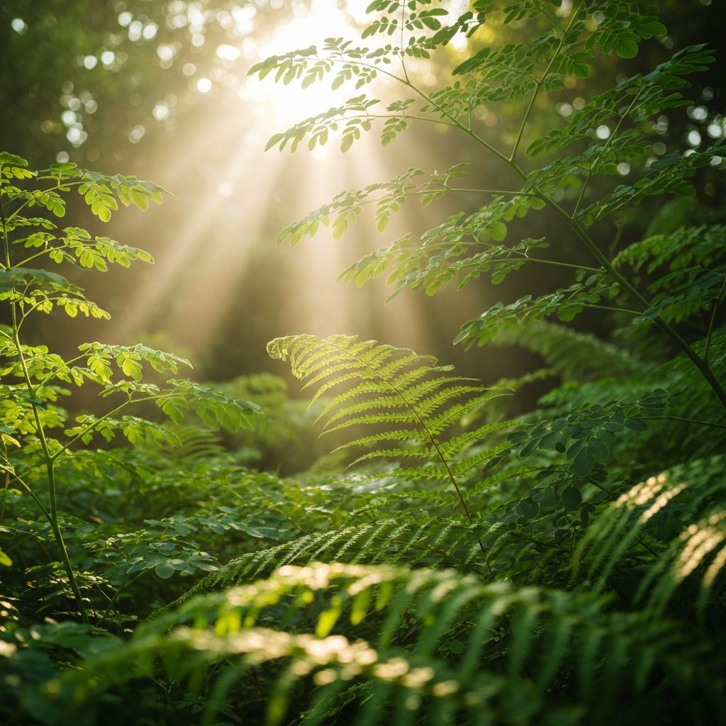 Lush green forest background